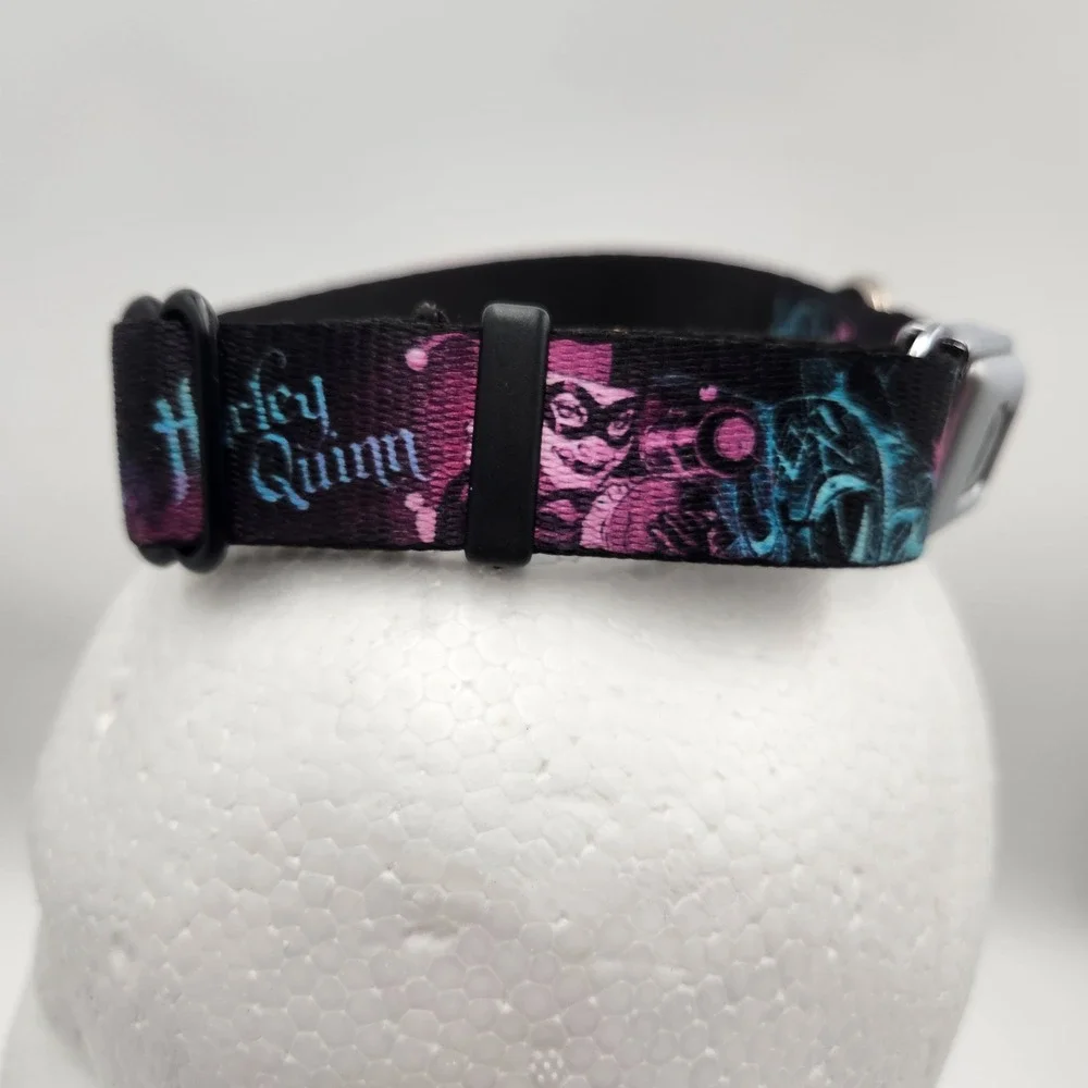 Buckle-Down Pet Collar‎ Unisex M Black Harley Quinn Seatbelt Buckle DC Comics